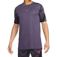 Fodbold - Lilla T-shirts Nike Dri-FIT Strike Short-Sleeve T-shirt Men - Dark Raisin/Black/Black/Siren Red