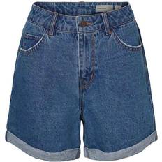 Vero Moda High Waisted Shorts - Blue/Medium Blue Denim