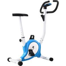 Machines de cardio vidaXL Vélo d'exercice avec bande de résistance blanche/noire