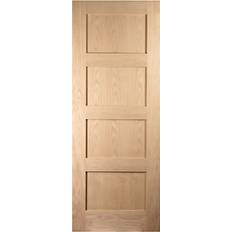 Jeldwen 4 panel Shaker Oak Interior Door L, R (76.2x198.1cm)