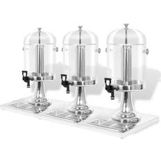 Grå Drikkedispensere vidaXL Triple Drikkedispenser 3stk 8L