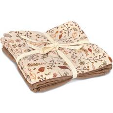 That's Mine Muslin Cloths Autumn Flowers/Brown 2-pack