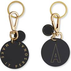 Personal Key Ring/Bag Tag A-Z - Black