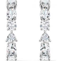 Swarovski Tennis Deluxe Earrings - Silver/White