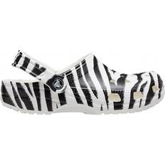 Crocs Valkoinen Kengät Crocs Classic Animal Print - White/Zebra Print