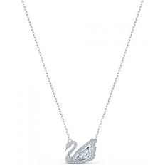 Swarovski Dancing Swan Necklace - Silver/Transparent