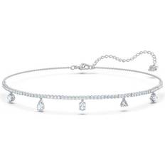 Swarovski Tennis Deluxe Choker Necklace - Silver/White