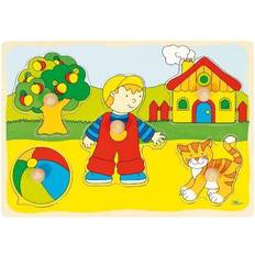 Tiere Steckpuzzles Goki Cat House 5 Pieces