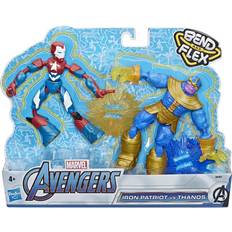 Plástico Figuras de Goma Hasbro Marvel Avengers Bend & Flex Iron Patriot vs Thanos for Merchandise