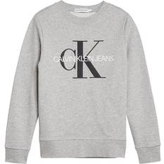 Calvin Klein Junior Boys Monogram Crew Neck Sweatshirt - Light Grey