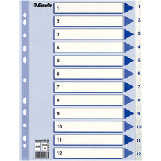 Kontorartikler Esselte Index PP A4 1-12