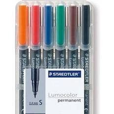 Staedtler Orange Markers Staedtler Lumocolor 313 Permanent Marker 0.4mm 6-Pack