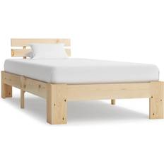 vidaXL Solid Pine Wood 66cm Sängram 90x200cm