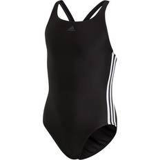 Jenter Badetøy Adidas Athly V 3-Stripes Swimsuit - Black/White (DQ3319)