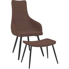 vidaXL Armchair with Footstool Fabric Sessel 105cm