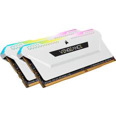 2 - 32 Go - 3600 MHz Mémoires RAM Corsair Vengeance RGB Pro SL White DDR4 3600MHz 2x16GB (CMH32GX4M2D3600C18W)