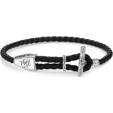 Thomas Sabo Bracelet cuir ornement noir A1859-682-11-L25V noir/argenté