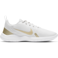 Femme - Or Chaussures de Course Nike Flex Experience Run 10 White/Gold Female