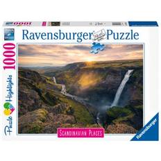 Puslespill Ravensburger Scandinavian Places Haifoss Waterfall Iceland 1000 Pieces