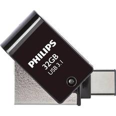 Tarjetas de Memoria & Memorias USB Philips FM32DC152B/00 unidad flash USB 32 GB USB Tipo C 3.2 Gen 1 (3.1 Gen 1) Negro