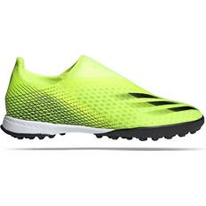 Pelouse Synthétique (TF) Chaussures de football Adidas X Ghosted.3 Laceless Turf - Solar Yellow/Core Black/Royal Blue