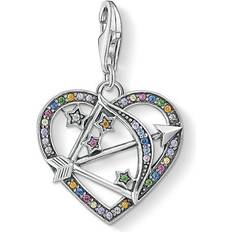 Corundum Smycken Thomas Sabo Cupid's Arrow Charm Pendant - Silver/Multicolor