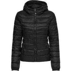 L - Vrouw Jassen Only Tahoe Hood Jacket - Zwart