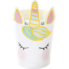 Paper Cups We Heart Unicorns Face 8-pack