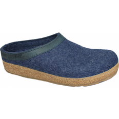 Uomo Pantofole saldi Haflinger Clogs in Feltro Colore Jeans - Ciabatta Misura