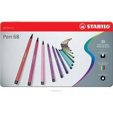 Op waterbasis Brushpennen Stabilo Pen 68 Brush in Metal Box 30-pcs