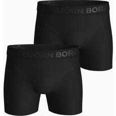 Goedkoop Björn Borg Herenondergoed Björn Borg Solid Cotton Stretch Shorts 2-pack - Black Beauty