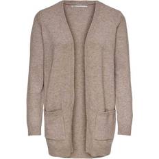 Nainen - Taskut Neuletakit Only Lesly L/S Open Cardigan Knt - Beige