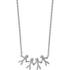 Together Family 4 Necklace - Silver