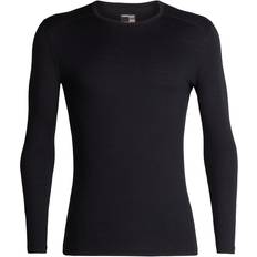 Lana merino - Uomo Strati di base Icebreaker Maglia termica Uomo 200 Oasis Long Sleeve Crewneck - Black