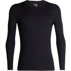  Men's Merino 200 Oasis Long Sleeve Crewe Thermal Top - Black