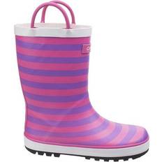 Rubber Wellingtons Cotswold Captain Stripy - Pink