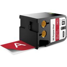 DYMO XTL All-Purpose Vinyl White on Red
