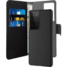 Puro Covers med kortholder Puro Detachable Wallet 2in1 Case for Galaxy S21 Ultra