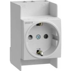 Pistorasiat Hager SNS016 Schuko DIN Rail