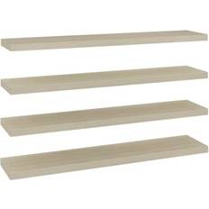 Natural Wall Shelves vidaXL - Wall Shelf 120cm 4pcs