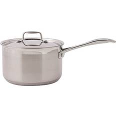 Stainless Steel Sauce Pans Dexam Supreme with lid 1.3 L 14 cm