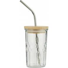 Bechergläser Ib Laursen - Glass Jar with Straw