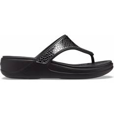 Crocs Chanclas Crocs Monterey Metallic Wedge - Dark Charcoal/Black