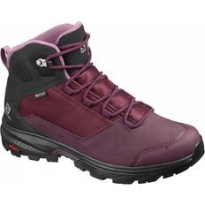 Rubber - Women Hiking Shoes Salomon Outward GTX W - Wine Tasting/Black/Quail