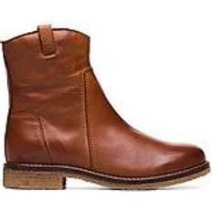 Bianco Winter Leather Boot Cognac Female - Marrón