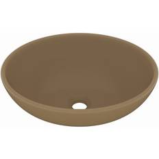 Lavabos de baño vidaXL Lavabo De Lujo Ovalado Cerámica Mate 40x33 cm