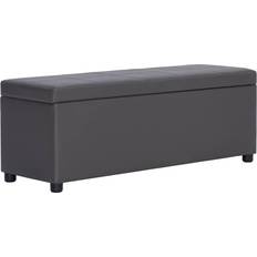 Noir Bancs vidaXL - Banc de Rangement 118x45cm