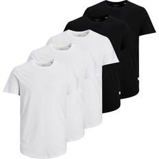 Bekleidung Jack & Jones Organic Cotton Solid T-shirt 5-pack - Black/Black