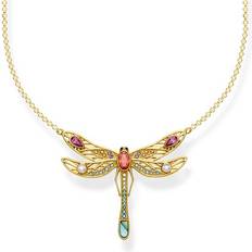 Thomas Sabo Dragonfly Large Necklace - Gold/Multicolour