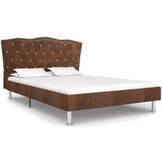 Abnehmbare Bezüge Rahmenbetten vidaXL Bed with Mattress 89cm Rahmenbett 140x200cm